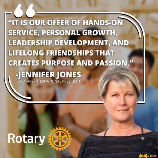 Rotary International President 2022/2023 Jennifer Jones Rotary Club